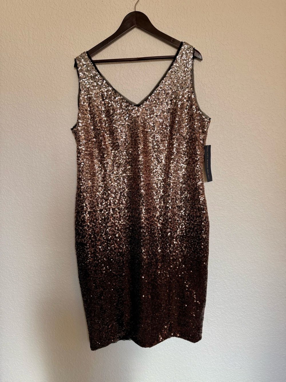 Rachel‎ by Rachel Roy Ombré Sequin Cocktail Dress | Glam Party Formal| NWT 18W - Picture 4 of 16